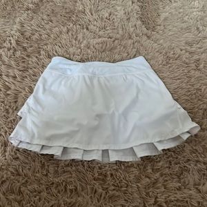 White tennis skirt
